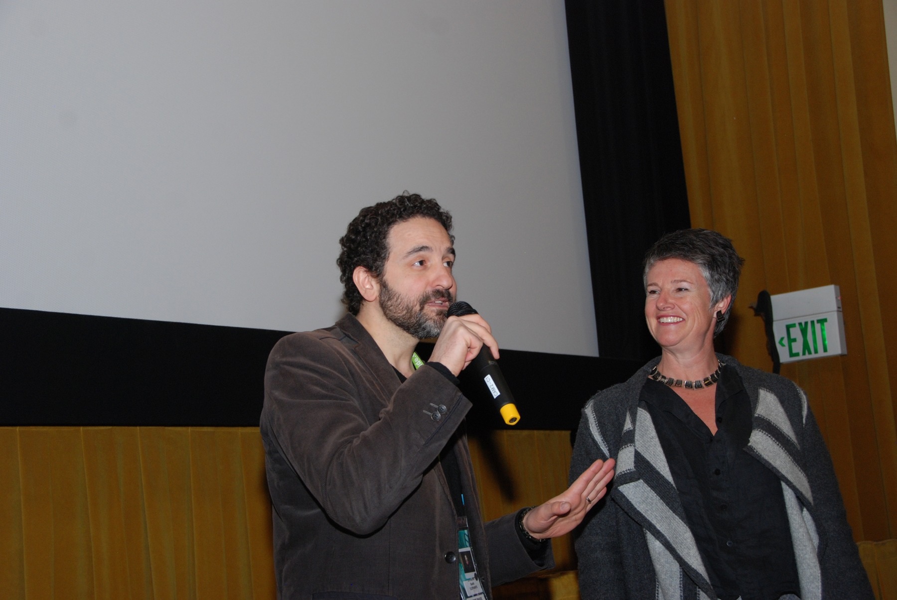 Emmanuel Saada et Hélène Dutoit · échange après la projection à Palm Springs · 2013