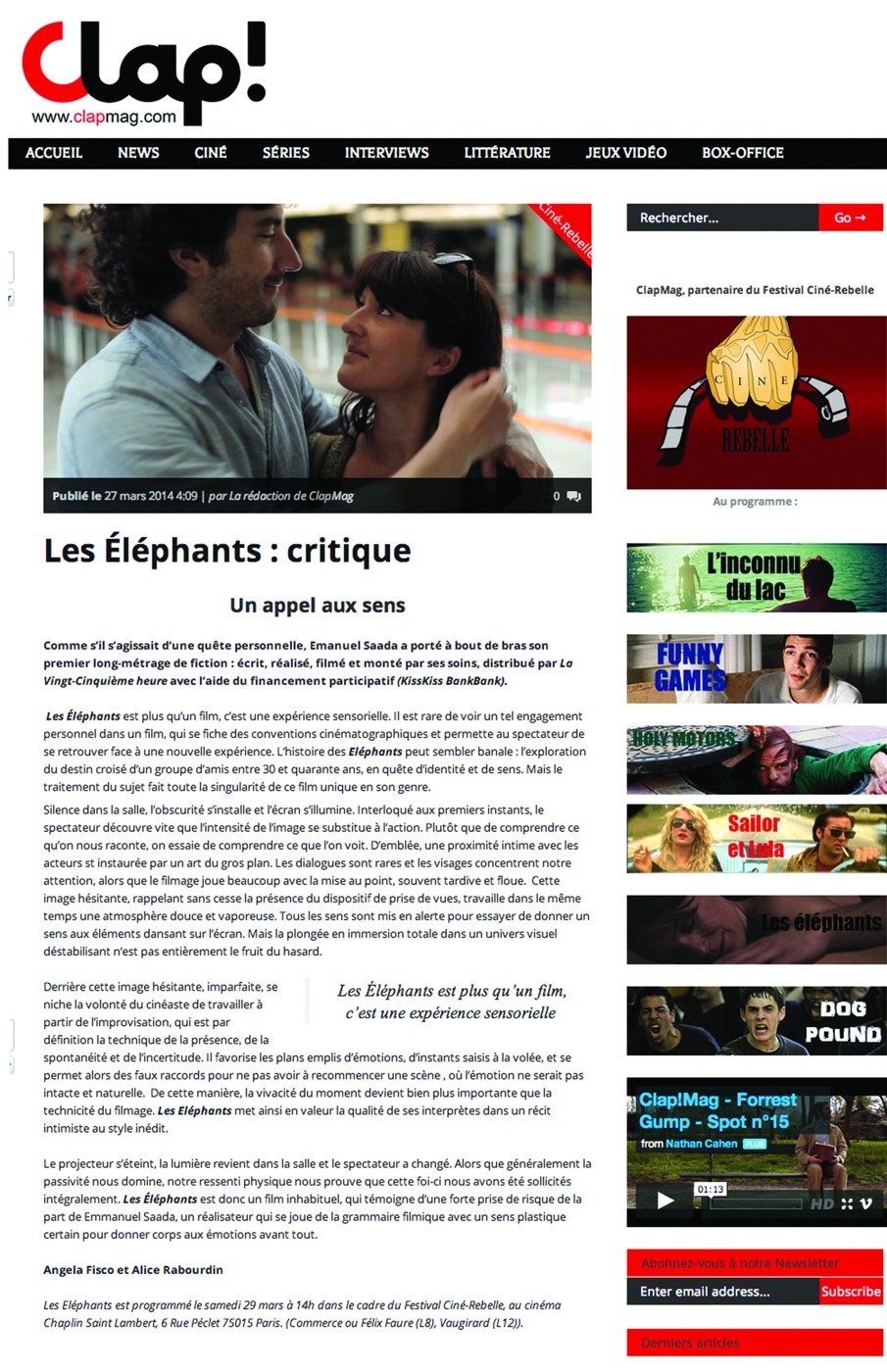 Clapmag · document de presse
